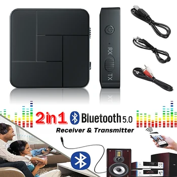 2-em-1 Bluetooth 5.0 Receptor Transmissor de Tv, Computador de Projeção sem Fio, Amplificador de Fone de ouvido alto-Falante