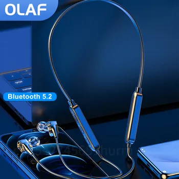 Fones de ouvido sem fio Bluetooth Decote Fones de ouvido Sport Execução de Fones de ouvido Impermeável TWS Fones de ouvido Bluetooth 5.2 Fone de ouvido Com Microfone