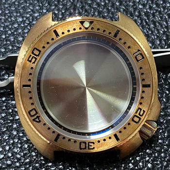 Heimdallr Peças de Relógio de Cristal de Safira 45mm CUSN8 Bronze Tartaruga Caso Relógio de Ajuste NH35/NH36 Movimento Automático