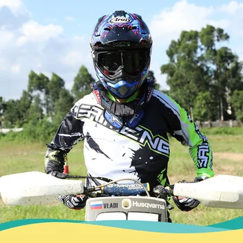 Motocross conjunto de engrenagens camisola e Calças de criança roupas de menino grande menina garoto estudante feitos número nome logotipo Off-road do País