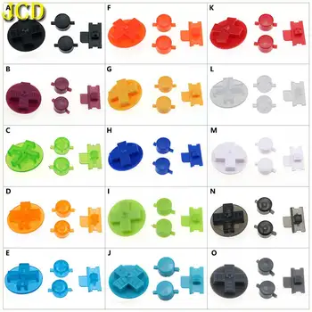 JCD 1Set de Plástico Coloridos Botões Conjunto de Substituição Para Gameboy GB GBO DMG Poder NO Botão DESLIGAR A B D Almofadas de Botões