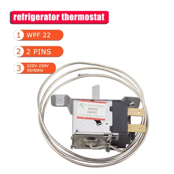 metal cabo de 2 pinos frigorífico termostato de temperatura do congelador controlador interruptor de refrigeração refrigeração do frigorífico peças de reparo WPF22
