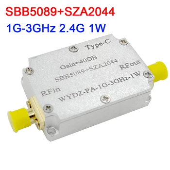DYKB SBB5089 + SZA2044 1000MHz~3000MHz 2.4 GHZ 1W micro-ondas RF amplificador de potência de 30DB 2,4 G wi-fi Jammer da SDR de Rádio amador TIPO de AMP-C