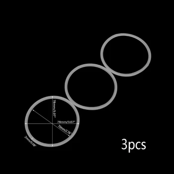 3Pcs 7.8 cm de Borracha S em Forma de Substituição de Juntas de vedação Anel de Vedação da Parte Para o Blender, Juicer