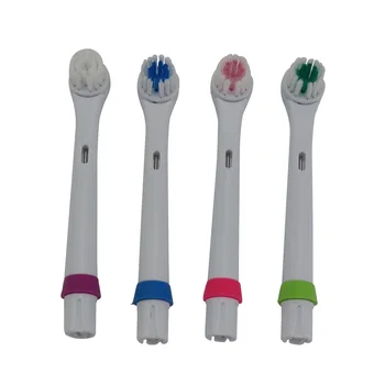 4PCs Escova de dentes Elétrica Heads 2 Cerdas Macias Pacote Neutro Melhor Tipo de Rotação de Dente Elétricas Cabeça da Escova cor aleatória