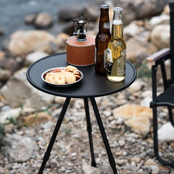 Mini Portátil Mesa Camping Dobrável Chá e Café Tripé de mesa Tabela para o Exterior Jantar de Festa Caminhada de Mochila de Pesca Piquenique, CHURRASCO