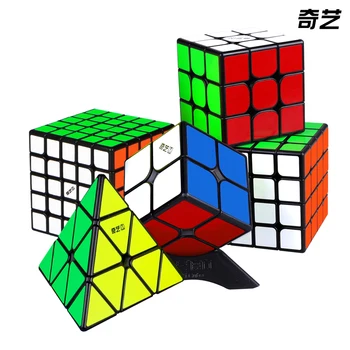 Qiyi Cubo 2x2x2 3x3x3 4x4x4 5x5x5 Pyraminx Magnético Cubo Anti-Velocidade de compressão de quebra-cabeça Cubo de jogos de Corrida Profissional cubo