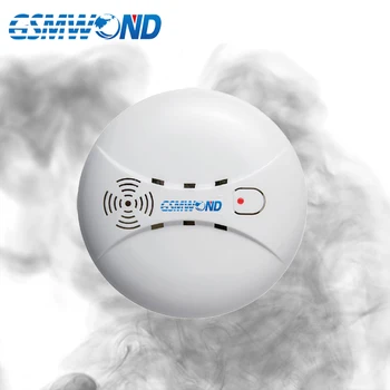 433MHz sem Fio Detector de Fumaça Cozinha de Segurança, Sensor de Incêndio de Alta Sensibilidade Som de Alarme GSM Compatível Inteligente Sistema de Alarme Home