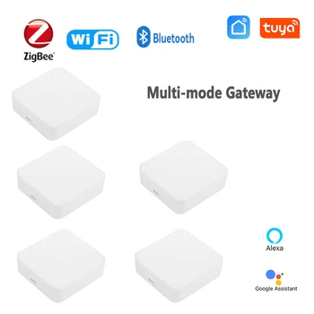 1/5PCS Zigbee, WiFi Bluetooth 3.0 Multi-modo de Gateway de HUB sem Fio Smart Home Ponte com Alexa Inicial do Google Vida Inteligente Tuya APP
