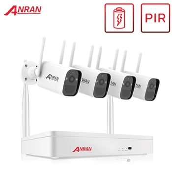 ANRAN 3MP wi-Fi de Vigilância de Segurança de Proteção de Câmera IP 8CH NVR Rechargeabl Bateria Sistema de Cctv sem Fio Exterior do Conjunto de Kit de Vídeo