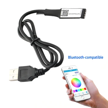 5V USB Controlador de LED RGB wi-Fi Bluetooth-Alimentação compatível Para TV, luz de fundo led strip RGB Controlador Remoto de Luz em Casa colorida