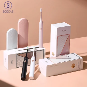 Soocas Smart Elétrico Sonic Toothbrush Polónia Espanha Armazém USB Escova de dentes Recarregável ultra-Sônica Automática Vibração Escova