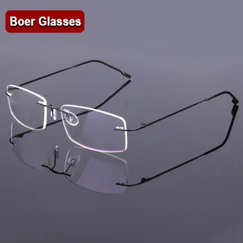 Novo e mais leve de Homens sem aro em aço inoxidável óculos óculos RXable espetáculo óptico quadro 763