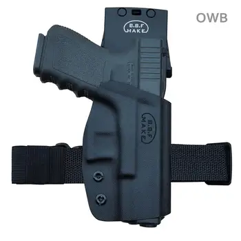 BBF Fazer KYDEX OWB Coldre Para Glock 19 19x 23 32 17 22 3125 26 27 33 CZ P10 Arma do Coldre de Cinto de Fora Levar a Pistola da Bolsa Caso
