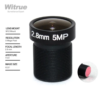 Witrue Lente HD 5.0 Megpixel M12 Monte MTV 2,8 mm com 650nm Filtro IR para a Ação de Câmeras de Segurança