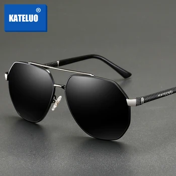 KATELUO Classic Mens Militares Qualidade de Óculos de sol Polarizados UV400 Óculos de Sol Para Homens Piloto de Óculos para Dirigir 6603