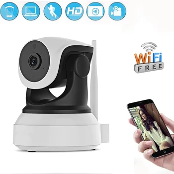 Wi-fi Interior do CCTV Câmera de 720P, Câmera de Vigilância de Áudio em Dois sentidos P2P Visão Noturna Bebê Monitor da Câmera do IP