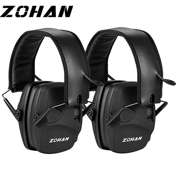 ZOHAN 2pcs anti-ruído Abafador de Atirar Orelha de Proteção proteção auditiva Eletrônico de Cancelamento de Ruído Tático para a Caça ao ar Livre