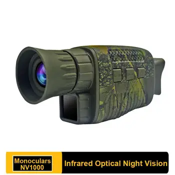 NV1000 Visão Noturna Dispositivo Óptico Infravermelho de Visão Noturna Monocular Dispositivo de 9 Línguas e Zoom Digital de 5X Foto de Reprodução de Vídeo