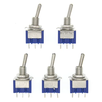 10pc Azul Mini MTS-102 3-Pin SPDT NA-NA 6A 125VAC Miniatura de Interruptores