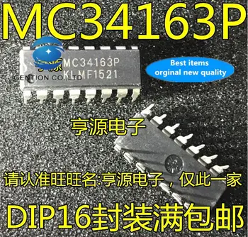 10pcs 100% original novo em stock na linha de MC34163P MC34163 34163 regulador de comutação chip DIP16