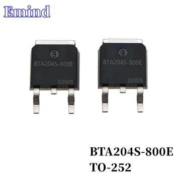 50/100/200/500/1000Pcs BTA204S-800E Triac 4A/800V A-252 BTA204S SMD Chip Grande do Tiristor