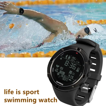 Sunroad GPS de Esportes inteligente relógios Digitais natação relógio com Altímetro, Bússola, Barômetro Impermeável 50m de Fitness Tracker Ciclismo