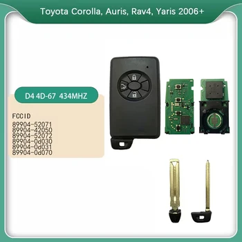 Mercado de reposição, Toyota Yaris, Auris, Rav4, Yaris 2006+ Chave Inteligente B51EA 0780 Conselho P1 D4 4D-67 Chip, 433MHz 89904-52071 89904-42050