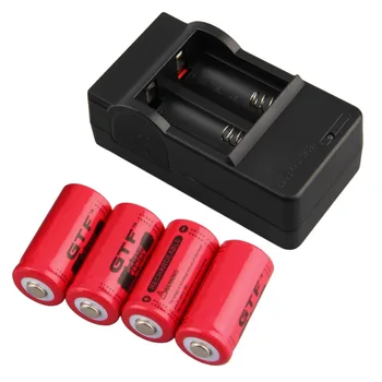 16340 3.7 V Bateria 2800mAh CR123A 16340 bateria Recarregável De 3,7 V CR123 para Caneta Laser Lanterna LED 16340 Battria eu Carregador