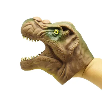 Dinossauro Fantoches de Mão Jogo de encenação Realista Tiranossauro Rex Cabeça, Luvas de Brinquedo Bonecas de Brinquedo do Bebê Animais de Brinquedos para Crianças