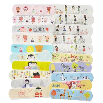 120PCS/Pack Impermeável Bonito dos desenhos animados da Band Aid Hemostasia Adesivo Curativo de Primeiros Socorros Kit de Emergência Para crianças, Crianças