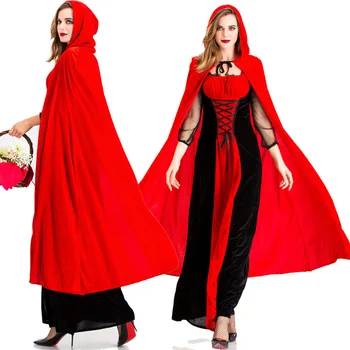 2021 Nova De Halloween, Vampiro Uniforme Novo Chapeuzinho Vermelho O Traje De Rainha Do Castelo De Fantasia Para Adultos Cosplay Fantasia