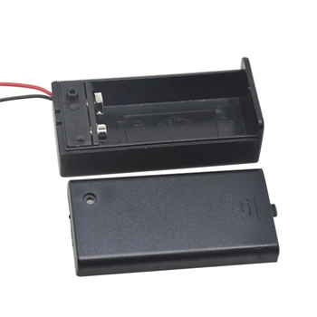 Bateria de 9V Titular Caixa de Caso com Fio Interruptor de ligar/DESLIGAR Caso de Cobertura de