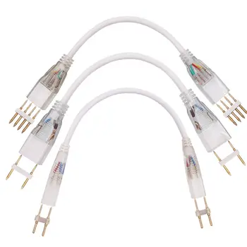 110V 220V Led Strip RGB Conector de 2 pinos 4pin 5050 3014 2835 5730 Faixa de 6mm/10mm/12mm de Conectores PCB Canto Reto Conector
