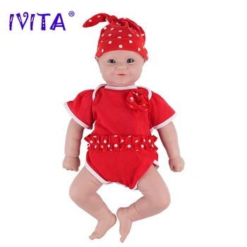 IVITA WG1563 17.71 polegadas 3.18 kg 100% de Corpo Inteiro de Silicone Reborn Baby Doll Realista Menina Pintada Bonecas DIY em Branco Brinquedos para as Crianças