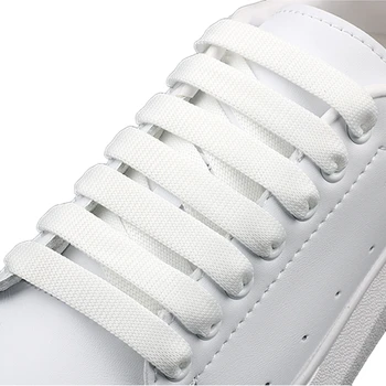 Gradiente de Cor do Cadarço do arco-íris Atacador MCQ Clássico Casual Sapatos Brancos Cordões simples Unisex Precisão de Tecelagem 100CM 6 Cores