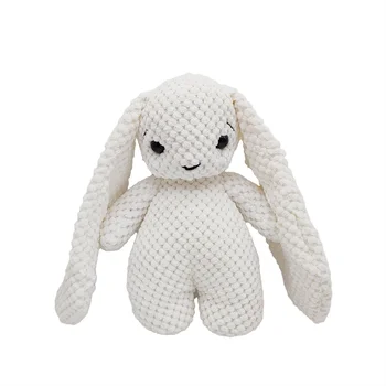 2022 artesanal Orelha Longa Gordura Coelho de crochê Urso boneca de lã lã animal de pelúcia brinquedo de pelúcia bebê calmante Recém-nascido Fotografia Adereços