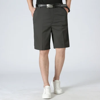 Alta Qualidade de Verão de Novo Designer da Marca de Moda Casual Curto Shorts Soltos Homens Calças Cinza Confortáveis Calças de Roupas masculinas