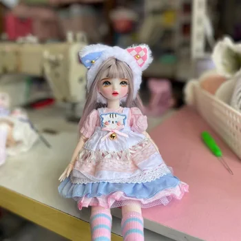 Novo 30CM BJD Boneca Roupas da Moda Vestido de Ajuste Para 1/6 Menina Boneca Com Meia Mini Terno de Vestir Boneca DIY Brinquedos Acessórios