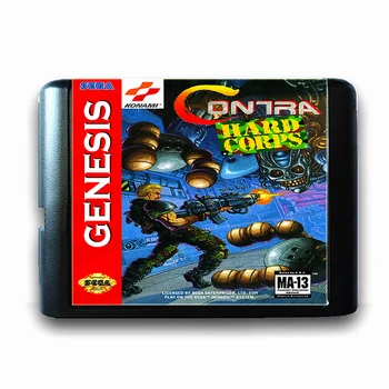 Contra Hard Corps para o 16 bits da Sega MD Card Game para Mega Drive Gênesis da Consola de jogos de Vídeo PAL EUA JAP