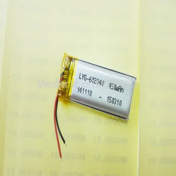 3,7 V 450mAh 602040 de Polímero de Lítio Li-Po li Bateria Recarregável de íon de células Para Mp3 MP4 MP5 móvel de GPS bluetooth