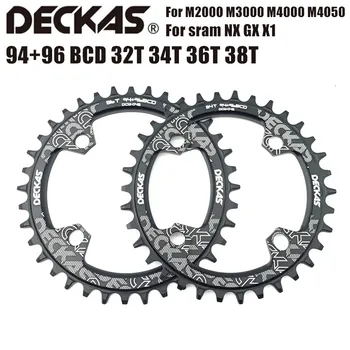 DECKAS 94+96 BCD de bicicleta chainwheel Redonda/Oval 32T 34T 36T 38T MTB bicicleta Pedaleira Montanha Coroa para M4000 M4050 GX NX X1 Manivela