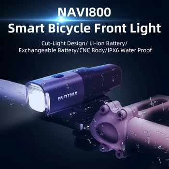Bicicleta Inteligente de Faróis de Impermeável Estrada de BTT Bike Enfitnix Navi800 Guiador Luz Frontal Usb Recarregável 800Lumens