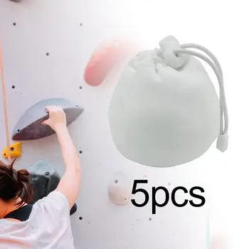 5x Bola de Giz Saco de Bolsa de Saco de Drawstring com Fivela de Meia para a Formação de Fitness Musculação Bouldering Esportes