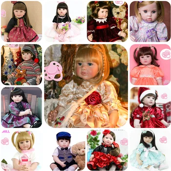 60cm de Silicone Macio de Vinil Reborn Baby Doll de Brinquedos Realistas Princesa Criança Viva Bebe Presente de Aniversário de Meninas brincam de Casa de Boneca.