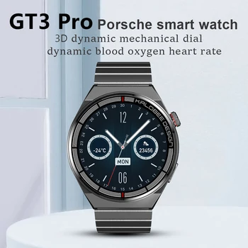 Para Huawei Assistir GT3 Pro Novo Negócio de Chamada Bluetooth Smart Watch Homens NFC Ecrã Táctil de frequência Cardíaca Pressão Arterial Smartwatch