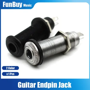 Cilindro roscado Guitarra Elétrica de Captação de Endpin Jack de Saída conector de Entrada de Plug Soquetes 1/4