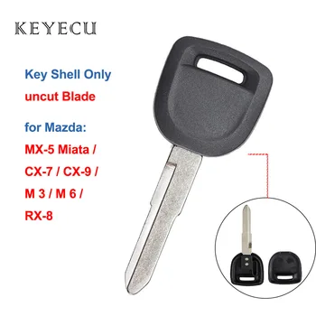 Keyecu Uncut Transponder da Chave de Ignição Shell de Caso para o Mazda MX-5 Miata MX5 CX7 CX-7 CX9 CX-9 M3 M 3 M6 M 6 RX8 RX-8