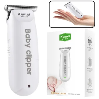 Kemei KM-1319 Cabelo do Bebê Clipper Profissional do USB de Cabelo Aparador Recarregável Corte de cabelo, Máquina de 3pcs Limite de Pentes