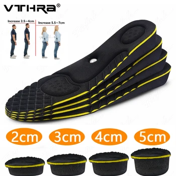 VTHRA 2-5cm Ímã Aumento da Altura Palmilhas Invisível de Espuma de Memória de Massagem Elevador Sapatos de Sola de Almofadas Respiráveis Cuidados com os Pés Homens Mulheres